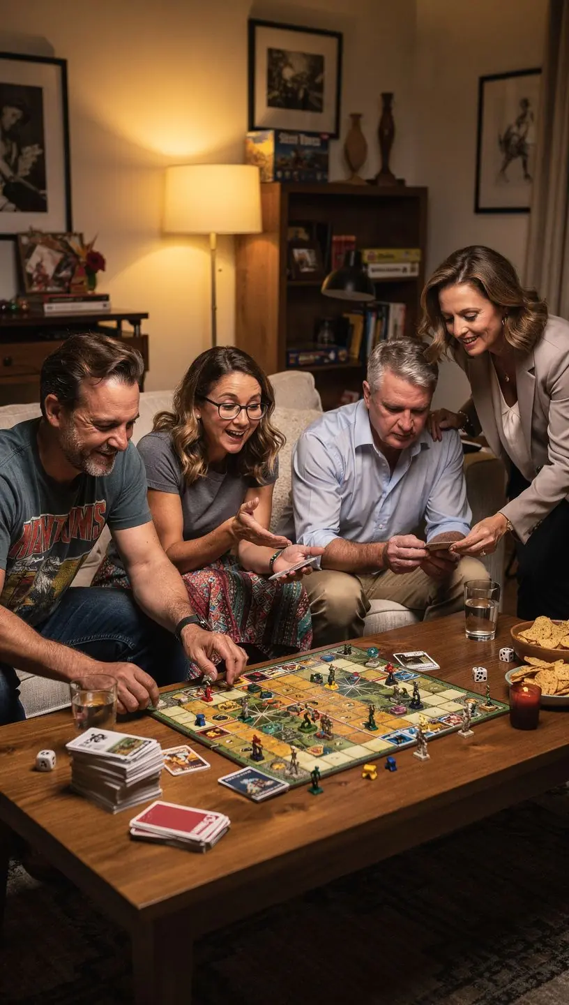 Group of friends enjoying a weekly game night